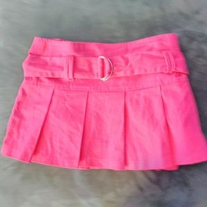 Hot pink mini skirt